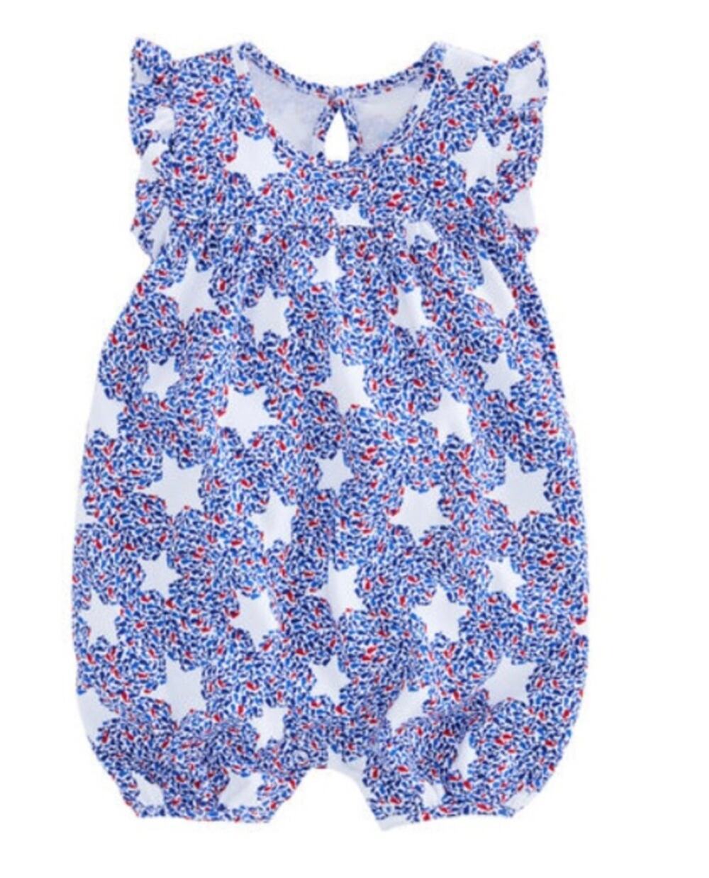 Vineyard Vines 12-18 mo Patriotic Logo Wall Ruffle Sleeve Shortie Bubble Romper